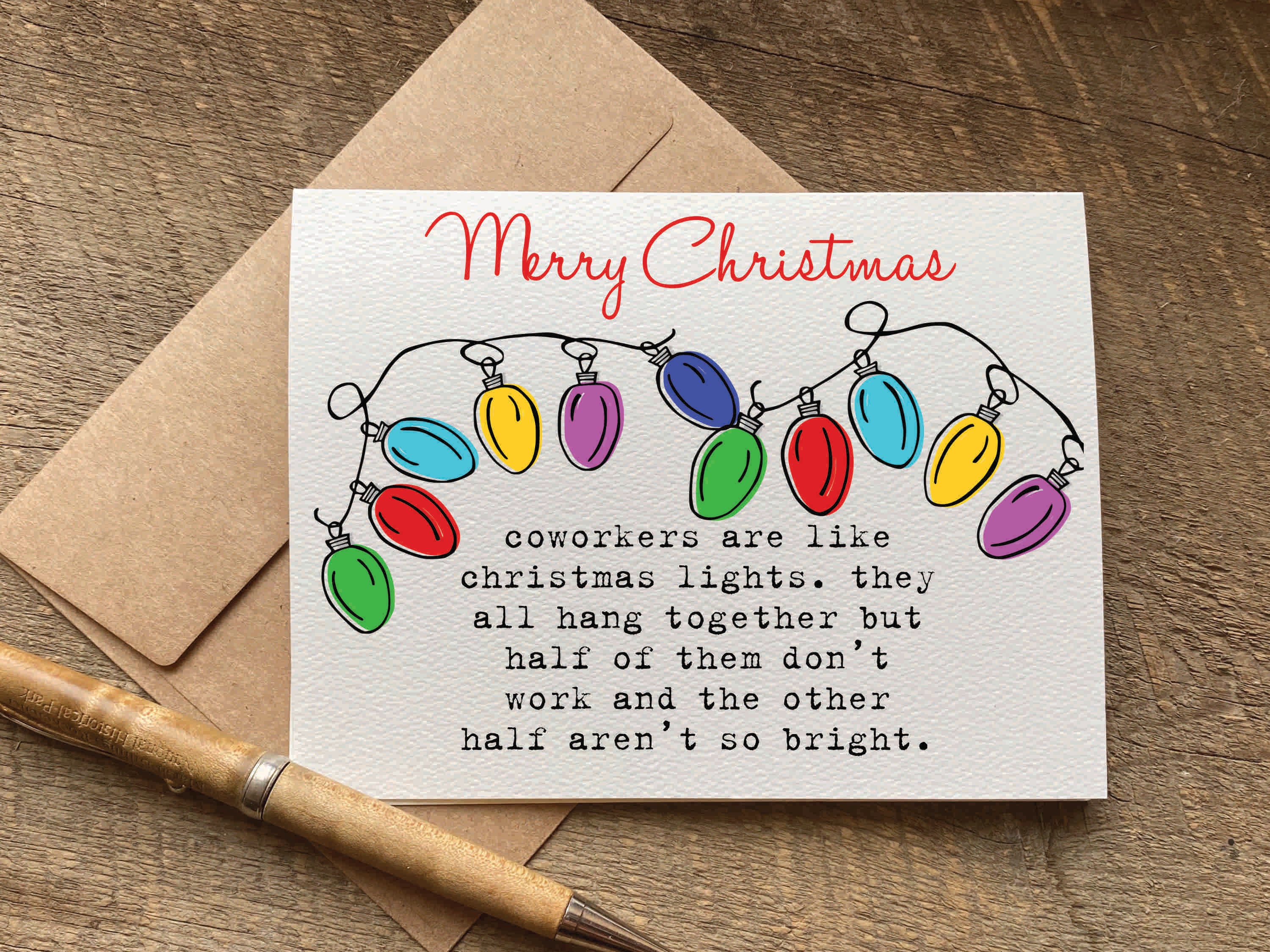 Coworkers Are Like Christmas Lights Christmas Card Christmas coworkers-are-like-christmas-lights-christmas-card-christmas