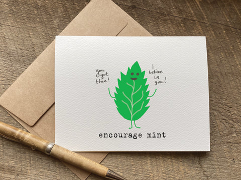 encourage mint / encouragement card