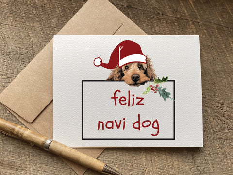 feliz navi dog / christmas card