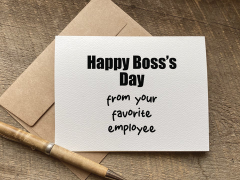 happy boss's day from your favorite employee / boss's day card