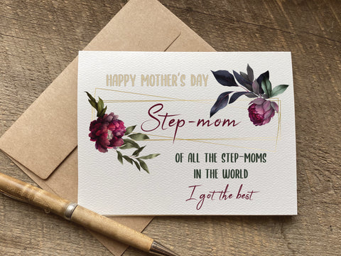 happy mother's day step-mom.
of all the step-moms in the world i got the best mother's day card