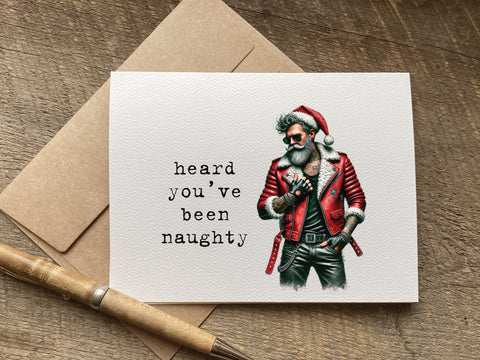heard you've been naughty / christmas card