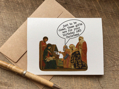 just to be clear these gifts / christmas card / birthday card