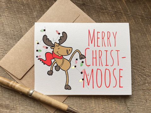 merry christmoose/ christmas card