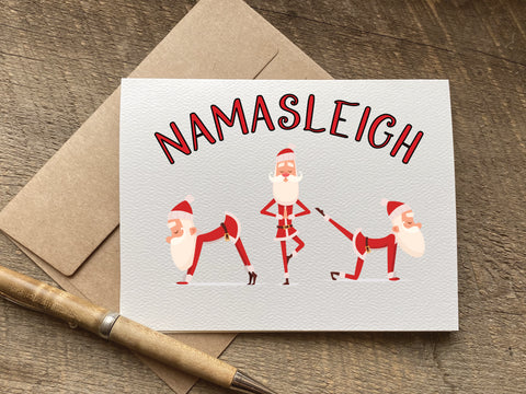 namasleigh yoga santa / christmas card