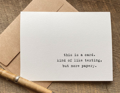 this is a card / greeting card