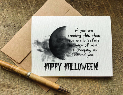 if you're reading this you are unaware halloween card