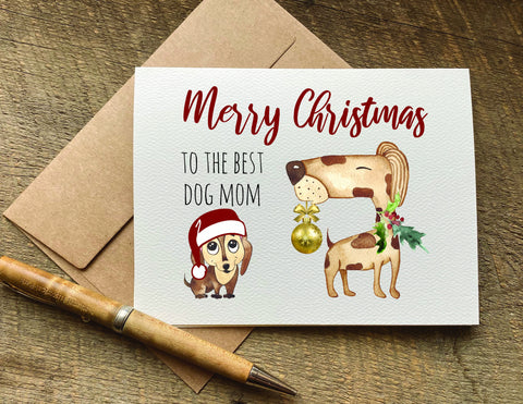 merry christmas to the best dog mom / christmas card