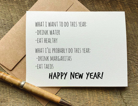 what i want to do this year / new year's card