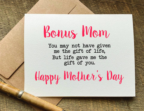 bonus mom mothers day card
