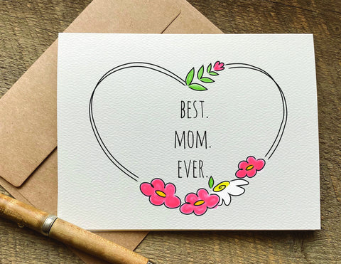 best mom ever mothers day card