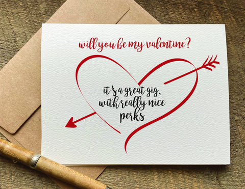 will you be my valentine valentines day card