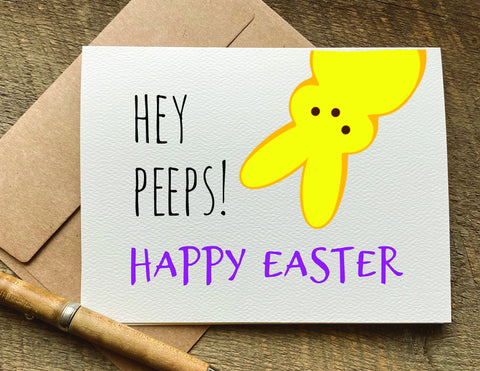 hey peeps happy easter card