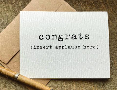 congrats insert applause here graduation card
