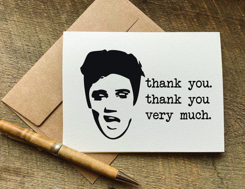 Elvis thank you very much greeting card