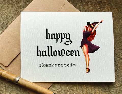 happy halloween skankentstein funny halloween card