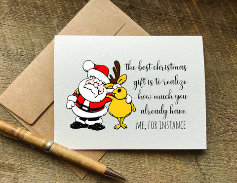 the best christmas gift funny christmas card