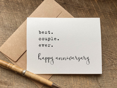 best couple ever / anniversary card