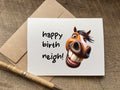 happy birth neigh funny horse birthday card