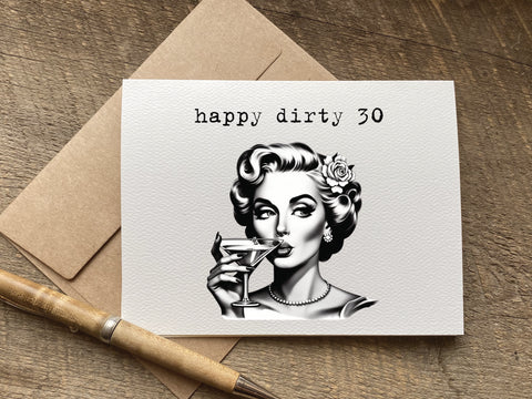 happy dirty 30 / birthday card