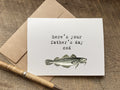 here's your father's day cod - funny fishing father's day card