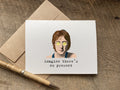 funny birthday card with john lennon that says: imagine there's no present