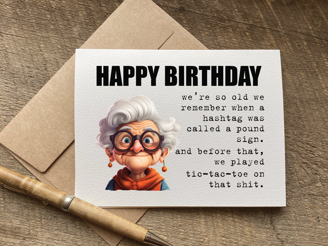 we're so old we remember when hashtags were pound signs / 70th birthday ...