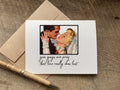 beautiful wedding anniversary card that features a retro couple wedding photo and says : you guys are proof that love really does last
