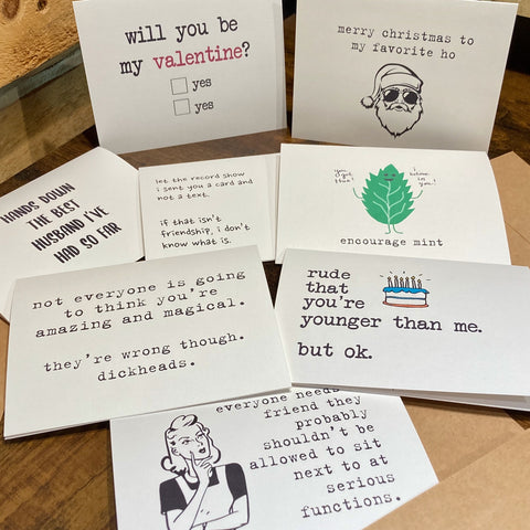 good luck finding friends better than us / greeting card / coworker card