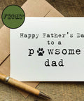 happy Father's Day to a paw some dad Father's Day card from pet dog or cat