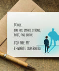 daddy favorite superhero Father's Day card