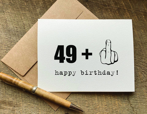 49 plus one funny 50th birthday card