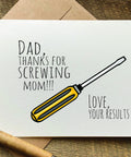 dad thanks for screwing mom funny fathers day card