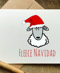 fleece navidad sheep christmas card
