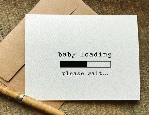 baby loading expecting card