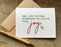 may your holiday breakdown be filled with joy funny christmas card