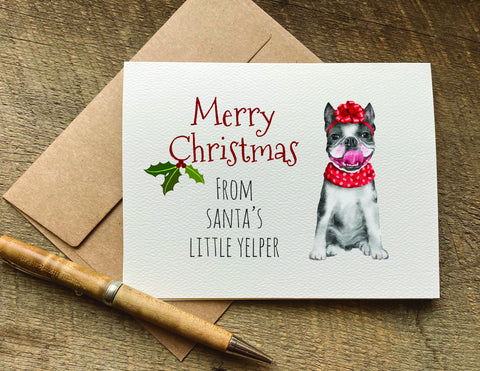 merry christmas from santas little yelper / christmas card