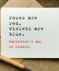 Valentine's Day is stupid sarcastic card