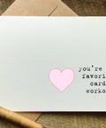 you're my favorite cardio workout valentines day card 