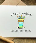 carpe cakem funny birthday card