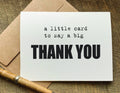 a little card to say a big thank you cute thank you card