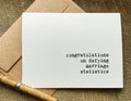 congrats on defying marriage statistics anniversary card