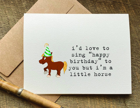 I'm a little horse / birthday card