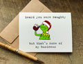 heard you were naughty but that's none of my business funny kermit christmas card