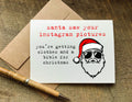 santa saw your instagram pictures funny christmas card